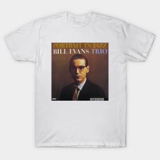 Vintage Bill Jarr Evans Music Trio - Portrait Song in Jazz (1960) T-Shirt